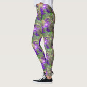 Leggings Pétunias Violets Abstrait (Gauche)