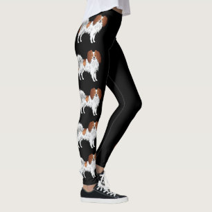 Leggings Phalène Chiens Rouges et Blancs Mignons Pour Amate