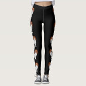 Leggings Phalène Chiens Rouges et Blancs Mignons Pour Amate (Devant)