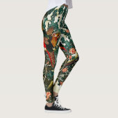 Leggings Pheasants à Snow, Pine Tree, Roses, Japanese Flora (Droite)