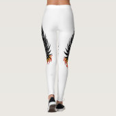 Leggings Phénix Ardente Oiseau de Feu Tribal Noir Flammes (Dos)