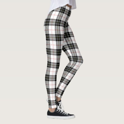 Leggings Pherson tartan noir blanc plaid (Droite)