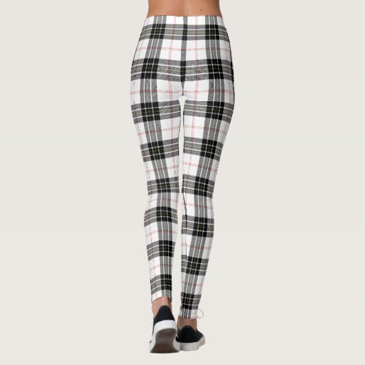 Leggings Pherson tartan noir blanc plaid (Dos)