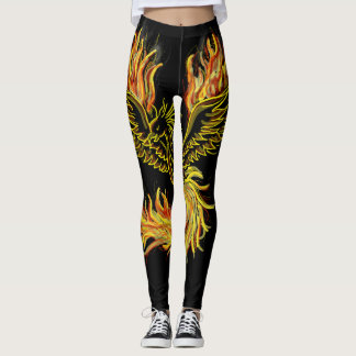 Leggings Phoenix se levant des guêtres de front de flamme