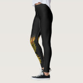 Leggings Phoenix se levant des guêtres de jambe de flammes (Gauche)
