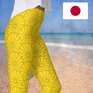 Leggings Phoque japonais floral / Jambes Motifs du soleil