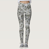 Leggings Photo blanche de texture de roche de granit de (Devant)