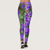 Leggings Photo de fleurs de violet sur (Dos)