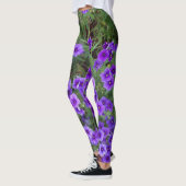 Leggings Photo de fleurs de violet sur (Gauche)