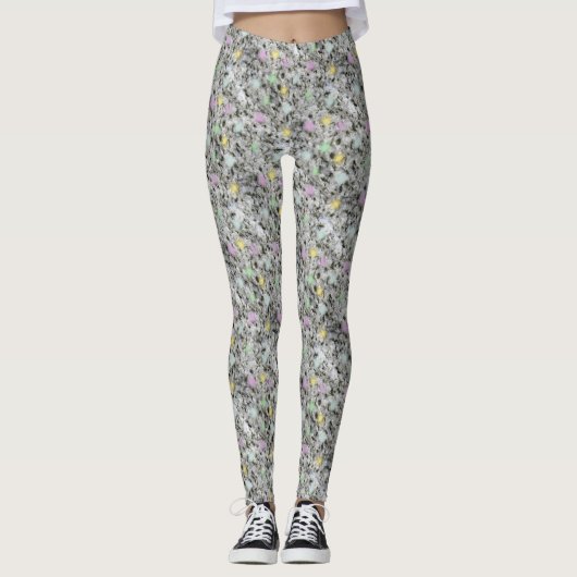 Leggings Photo de texture de roche pointillée par pastel de (Devant)