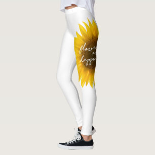 Leggings Photo de tournesol réel Champ Fleurs sont bonheur