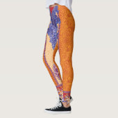 Leggings photo d'un motif orange et bleu (Gauche)