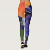Leggings Photo florale verte pourpre et orange 06 des (Dos)
