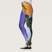 Leggings Photo florale verte pourpre et orange 06 des (Gauche)