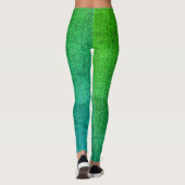 Leggings Photo textuelle de Sea Green Tweed (Dos)