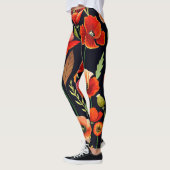 Leggings Photos d'aquarelle en noir (Gauche)