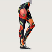 Leggings Photos d'aquarelle en noir (Droite)