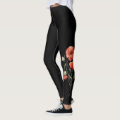 Leggings Photos d'aquarelle en noir (Gauche)