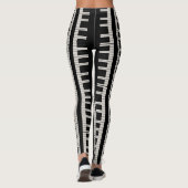Leggings Piano-clavier noir et blanc Piano Piano (Dos)