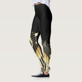Leggings Piano Key Musical Notes Gold Music (Gauche)