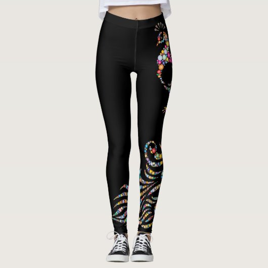 Leggings Pic Pointe Polka Coloré (Devant)