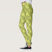 Leggings Picker Chips Green Kosher Dill Pickle Chip Print (Gauche)