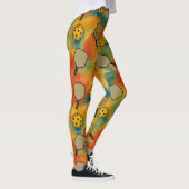 Leggings Pickleball Aquarelle Motif sans couture (Droite)