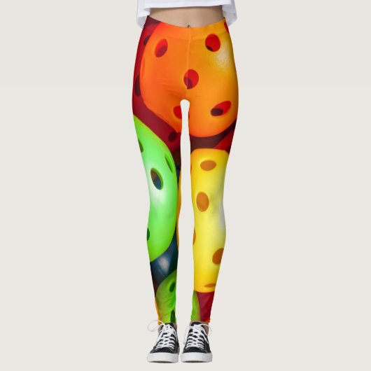 Leggings Pickleball coloré (Devant)