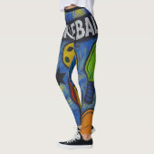 Leggings Pickleball Comic Burn Style Starry (Gauche)