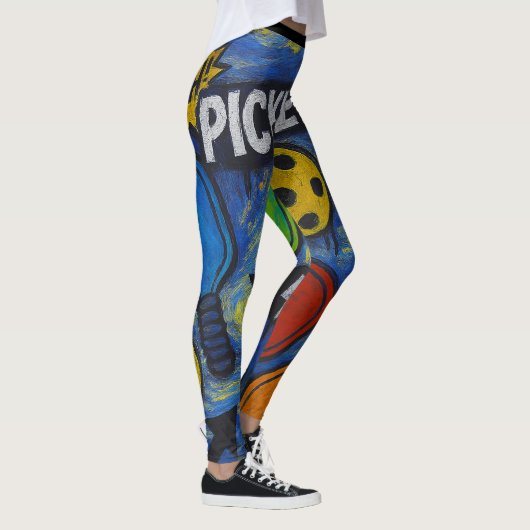 Leggings Pickleball Comic Burn Style Starry (Droite)