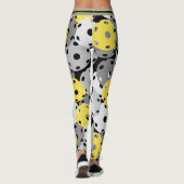 Leggings 💛 Pickleball - jaune, gris sur noir, 2021 couleur (Dos)