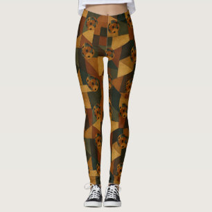 Leggings Pickleball Juan Gris Style Motif Abstrait