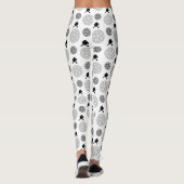 Leggings Pickleball Paddle gris blanc Racket Motif Ball (Dos)