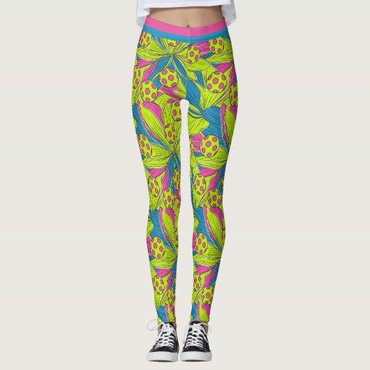 Leggings Pickleball Party Legs (Devant)