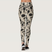 Leggings Pickleball Stencil Motif Art (Dos)
