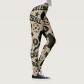 Leggings Pickleball Stencil Motif Art (Droite)