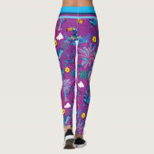 Leggings Pickleball tropical, magenta (Dos)