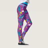 Leggings Pickleball tropical, magenta (Droite)