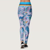 Leggings Pickleball tropical, perwinkle (Dos)