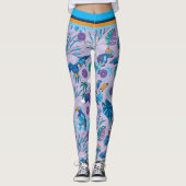 Leggings Pickleball tropical, perwinkle (Devant)