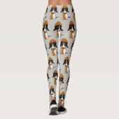 Leggings Piebald Dachshund| Mignons Chien Hipster Motifs (Dos)