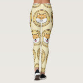 Leggings Pièce de chien : Arrière - plan de devise de chiff (Dos)