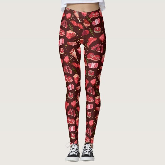 Leggings pièces de boeuf Légendes motifs (Devant)