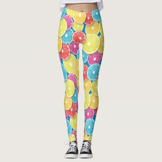 Leggings Pièces de fruits d'agrumes (Devant)