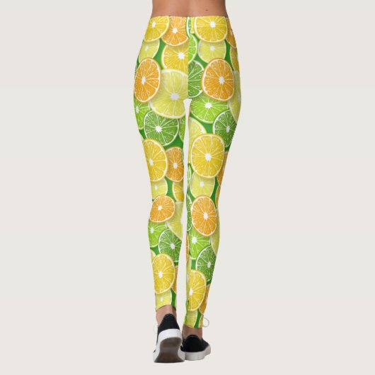 Leggings Pièces de fruits d'agrumes pop art 3 (Dos)