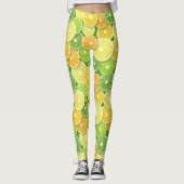 Leggings Pièces de fruits d'agrumes pop art 3 (Devant)