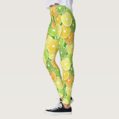 Leggings Pièces de fruits d'agrumes pop art 3 (Gauche)