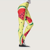 Leggings Pièces de pastèque : Motif Jaune d'été (Droite)