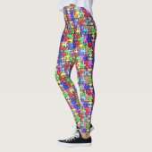 Leggings Pièces de puzzle colorées (Gauche)