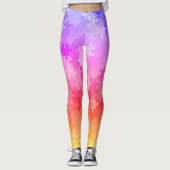 Leggings Pièces de puzzle Ombre de coucher de soleil Leggin (Devant)